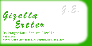 gizella ertler business card